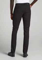 Dylan Slim Fit Five-Pocket Pants For Tall Men in Black