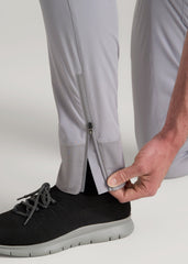 Featherweight Perforated Training Joggers for Tall Men in Light Grey