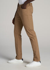 Carman TAPERED Fit Five Pocket Pants for Tall Men in Russet Brown