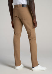 Carman TAPERED Fit Five Pocket Pants for Tall Men in Russet Brown