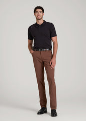 365 Stretch 5-Pocket TAPERED Pants for Tall Men in Otter Brown