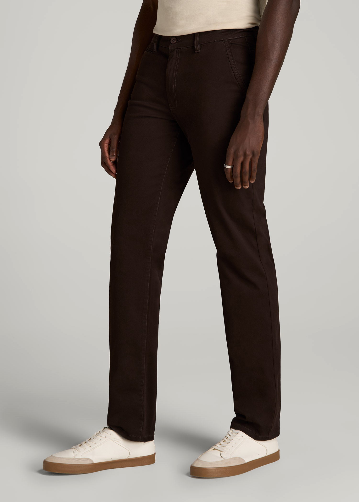 Carman TAPERED Chinos for Tall Men in Chocolate