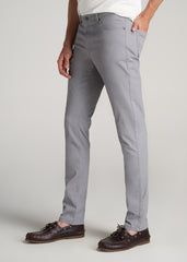 Carman TAPERED Fit Five Pocket Pants for Tall Men in Pebble Grey