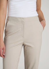 Freedom Flex Slim Straight Leg Dress Pants for Tall Women in Stone
