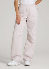 Garment Dyed Parachute Chino Pants for Tall Women in Grey Lilac