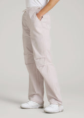 Garment Dyed Parachute Chino Pants for Tall Women in Grey Lilac